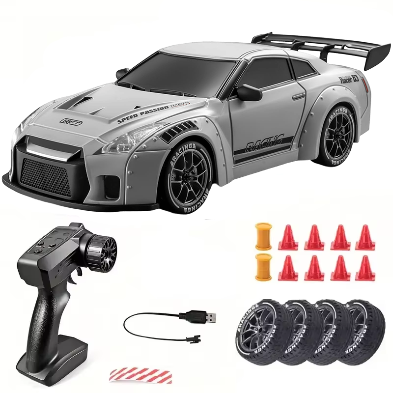 Coche RC 4WD Teledirigido 1/24 | Drift, Alta Velocidad 20KM/H, Turbo con 2 Velocidades y Luces LED