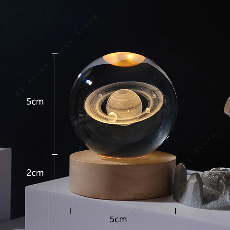Lámpara LED Decorativa en Esfera de Cristal