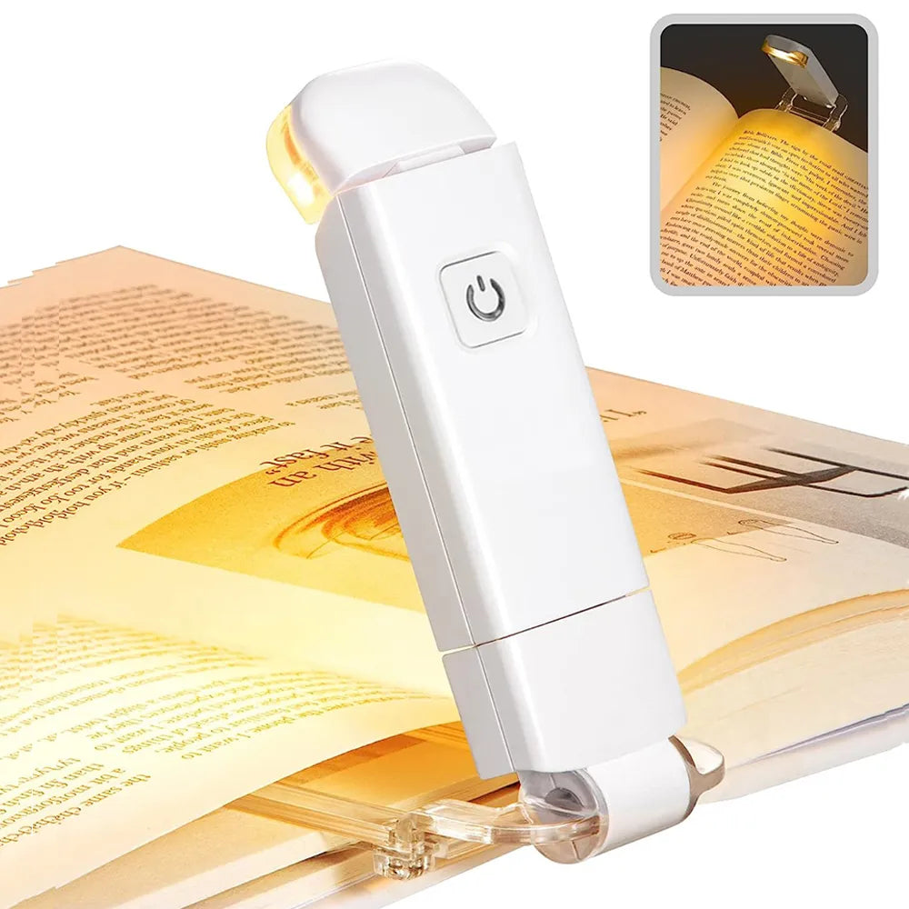 Luz de Lectura Recargable por USB | 3 Niveles de Brillo y 3 Tonos de Luz (Cálido, Neutro y Blanco)