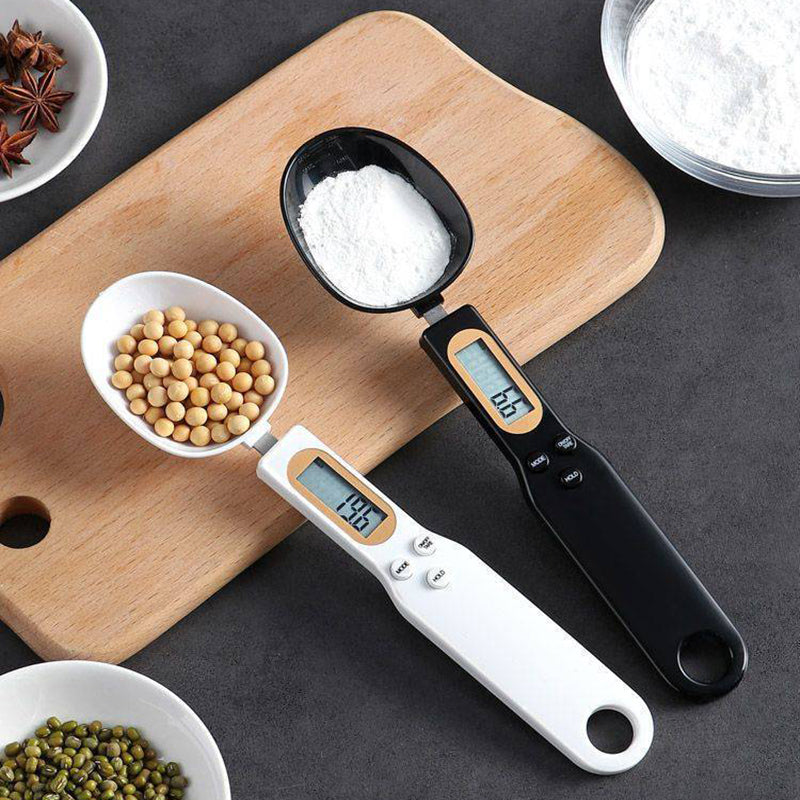 Bascula electrónica de cocina en forma de cucharra