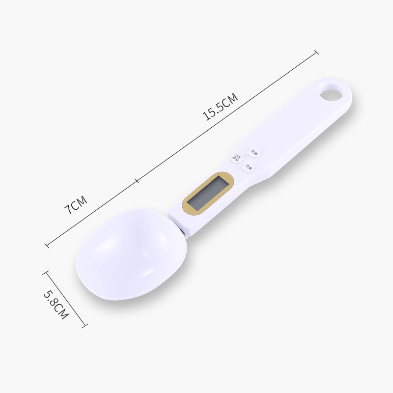 Bascula electrónica de cocina en forma de cucharra